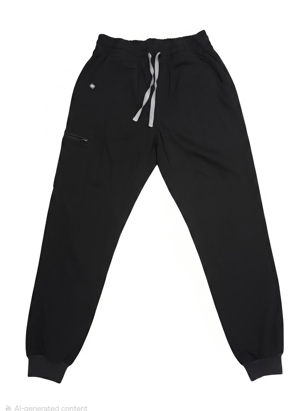 Figs Black Elastic-Waist Pants Po#1898